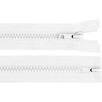 Zip Zip kostěný No 5 dělitelný 2 jezdce / dvoucestný 95 cm bundový Varianta: 101 bílá, Balení: 1 ks
