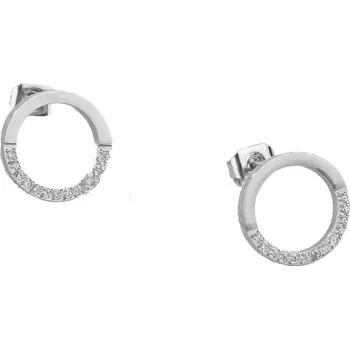 Náušnice Náušnice z chirurgické oceli kolečko se zirkony