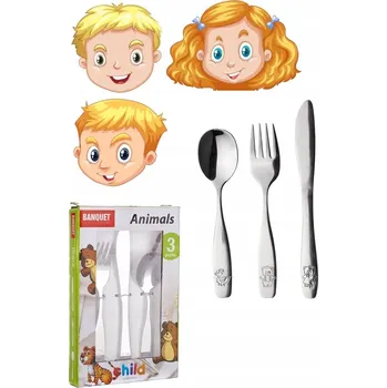 Příbor Příbory pro děti nerezová ocel Banquet