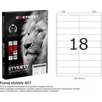 Samolepící etiketa Emerson Štítky Emerson 09 100x30 Bílá A100