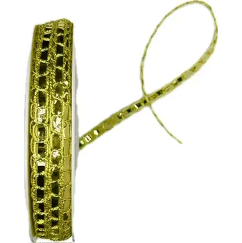 Stuha Stuha vysekávaná GOLD PEARL 5mm x 20m (5,-Kč/m) (Stuha vysekávaná, zlatá, oboustranná, s perleťovým leskem)