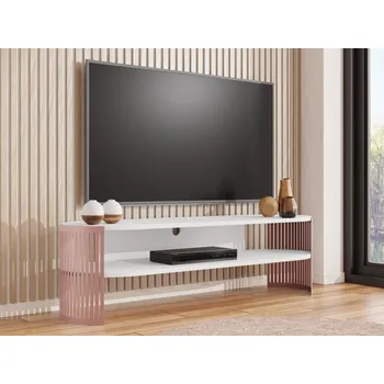 Televizní stolek TV stolek Zinzit Ember, Barva: měděná / arktická bílá MIRJAN 5903211392856