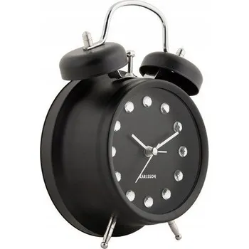 Budík Stojací budík Glam Diamonds černý