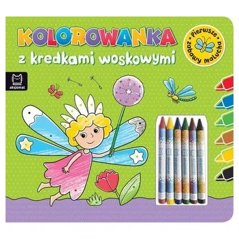 První čtění Kolorowanka z kredkami woskowymi Pierwsze zabawy malucha. Książeczka zielona