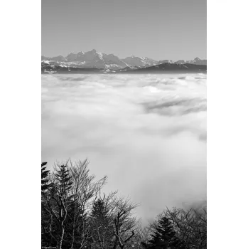 Obraz Plakát Alpský výhled nad mraky bez rámu 20 x 30 cm