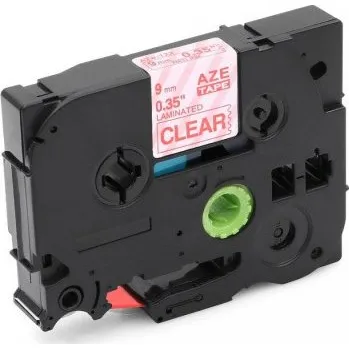 Pásek do tiskárny Alternativní páska Brother TZ-122/TZe-122 9 mm x 8 m červený tisk/průhledný podklad