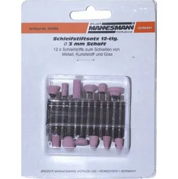 Brusný kotouč BRUDER MANNESMANN brusná tělíska 12ks, stopka 3mm 92560