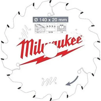 Pilový kotouč MILWAUKEE 4932471310 pilový kotouč 140mm*1,6mm*20mm, 18Z, pro aku stroje 4932471310