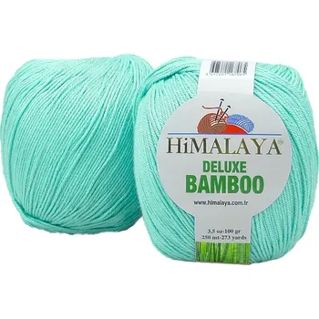 Příze Himalaya příze DeLuxe Bamboo 124-15 světlý tyrkys