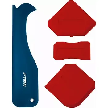 Malířská stěrka DEDRA špachtle na silikon s kráječem, 4ks, 15B086