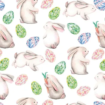 Velikonoce Záclonová látka vzor 012, šířka 140 Cm, Barva: potištěná.