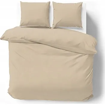 Povlečení POVLEČENÍ BAVLNĚNÉ 220x200 POVLEČENÍ NA POLŠTÁŘ 70x80 Béžové