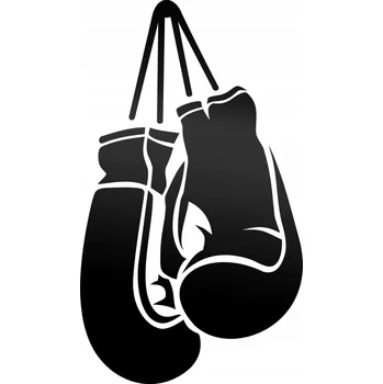 RĘKAWICE BOKSERSKIE reflexní nálepka - černá