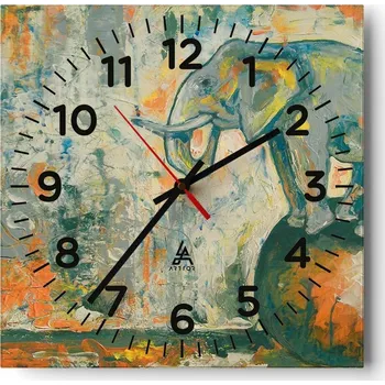 Hodiny Nástěnné hodiny do obýváku 40x40 Abstrakce Tiché hodiny Skleněné hodiny Bez hlučnosti