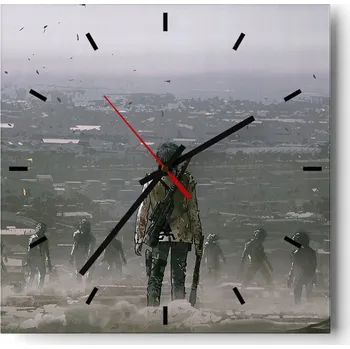 Hodiny Velké nástěnné hodiny 40x40 Abstrakce Skleněné tiché hodiny