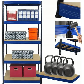 Dílenský regál Kovový regál skladový garážový HELIOS HBN 213x110x30 5x400kg