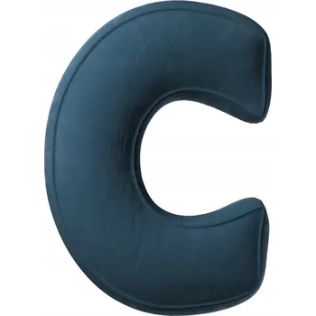 Polštář Polštář velurový písmeno C, 40 cm VELKÝ - světle modrá