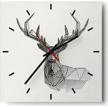 Hodiny Velké nástěnné hodiny 40x40 Abstrakce Skleněné tiché hodiny