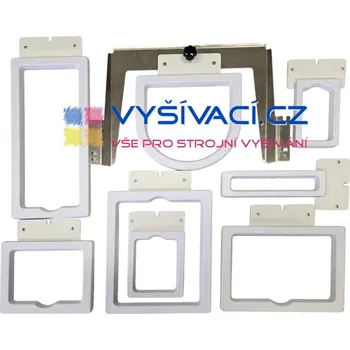 SADA magnetických vyšívacích rámečků 8v1 pro vyšívací stroje GMS-FT, GMS-GT série vybavení: 1 sada