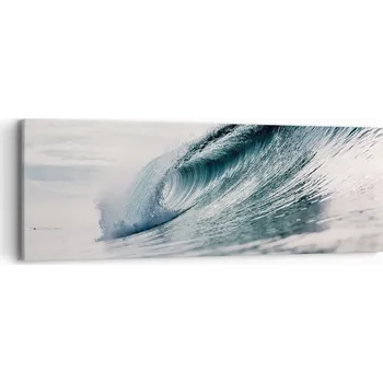 Obraz Obraz na plátně do obýváku ložnice 90x30 mořská vlna foto obrazy na zeď