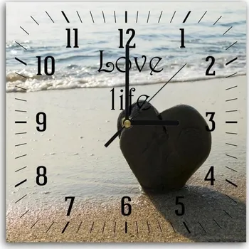 Hodiny Moderní dřevěné HODINY nástěnné s OBRAZEM 50x50 cm