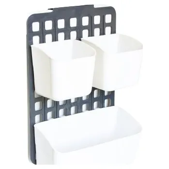 Úložný box Kuchyňský organizér 3dílný závěsný na polici