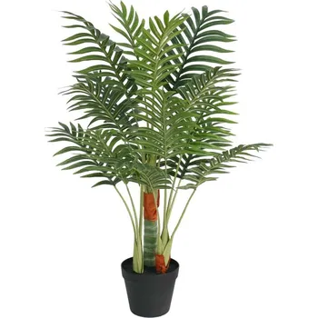 Bytová dekorace vidaXL Umělá palma se 3 kmínky zelená 85 cm PP [4010673]