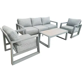 Zahradní sestava Rojaplast BOSTON hliníková souprava - šedá