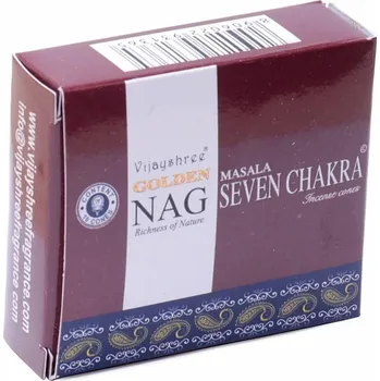 Vonná tyčinka Vonné kužely Golden Nag Seven chakra 10 ks