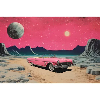 Plakát Plakát Kabriolet v Kosmu bez rámu 91,5 x 61 cm