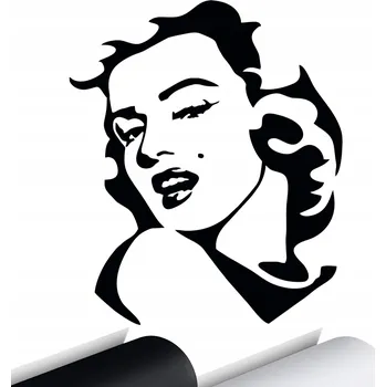 Samolepicí dekorace na vozidlo NÁLEPKA na auto MARILYN MONROE OBLIČEJ TVÁŘ 15x13 cm