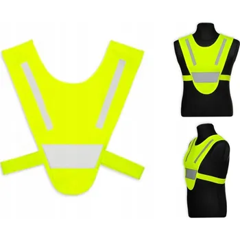 REFLEXNÍ VESTA PRO DĚTI 4-6 LET ŽLUTÁ LEHKÁ MINI VESTA S POPRUHY