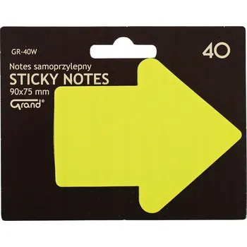 Blok Notes samolepicí žlutá šipka GR-40W