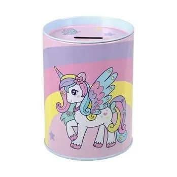 Set školních potřeb Skarbonka Unicorn. Metalowa okrągła.