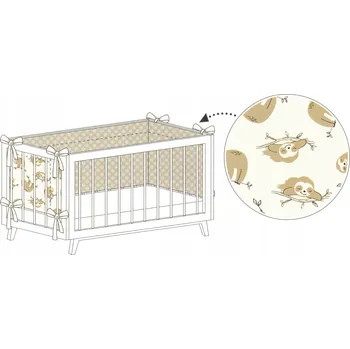 Prostěradlo Chránič do postýlky Smukee 180 cm x 30 cm