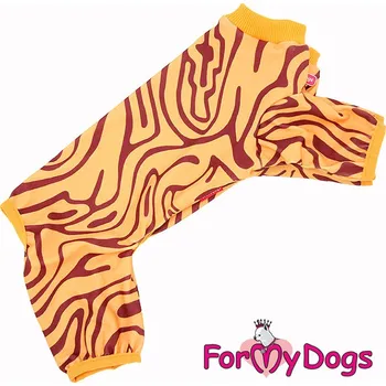 Obleček pro psa FOR MY DOGS Pyžamo pro psy Yellow&Burgundy, žluté Velikost: 10/XS