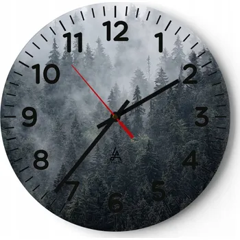 Hodiny Velké nástěnné hodiny 40x40 Krajina Skleněné hodiny Kulatý Tiché