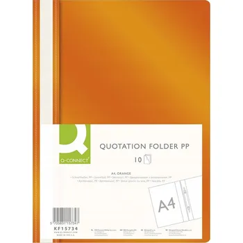 Rychlovazač Q-CONNECT, PP, A4, oranžový