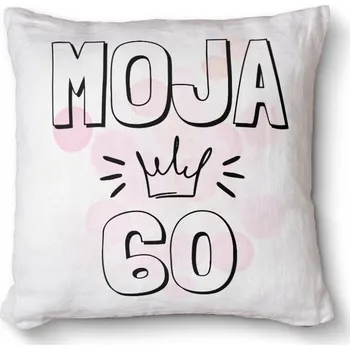 Obraz Pohodlný dekorativní foto polštář s potiskem jako dárek 40x40 cm - Moje 60