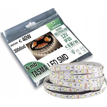 LED osvětlení 8W/M LED pásek Premium 2835 300 Neutrální bílá IP20 5M