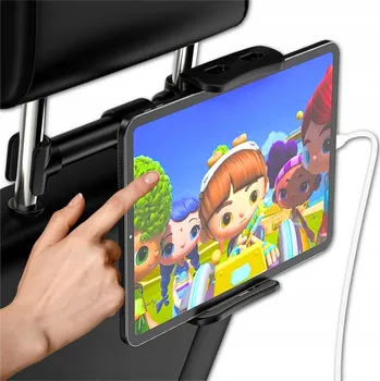 DRŽÁK na TABLET / TELEFON do AUTA, NA OPĚRKU HLAVY, NASTAVITELNÝ 360°