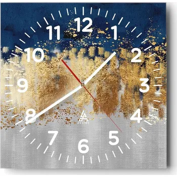 Hodiny Kuchyňské nástěnné hodiny 30x30 Umělecké skleněné hodiny do obýváku Moderní tiché