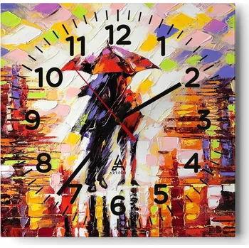 Hodiny Nástěnné hodiny do obýváku 40x40 Abstrakce Tiché hodiny Skleněné hodiny Bez hlučnosti