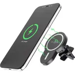 Držák s bezdrátovým nabíjením FIXED MagClick s podporou uchycení MagSafe, 15W, černý