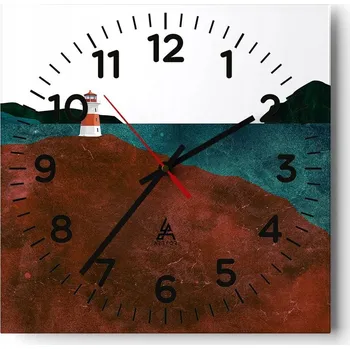 Hodiny Nástěnné hodiny do obýváku 40x40 Lucerna Bezhlučné hodiny na skle Tiché