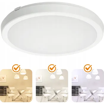 Stropní svítidlo LED 36W Bílé Kulaté CCT Nastavení Barvy Přisazené