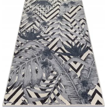 Koberec KOBEREC HEOS 120x170cm LISTY DŽUNGLE šedý #DEV1095