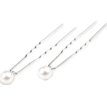 Vlásenka s perlou Ø8 mm Varianta: 1 bílá perleť, Balení: 20 ks