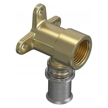 Vodovodní potrubí Koleno VNITŘNÍ ZÁVIT nástěnné M5 s objímkou PN10 20x1/2"x90st. Wavin Tigris 4064406 /