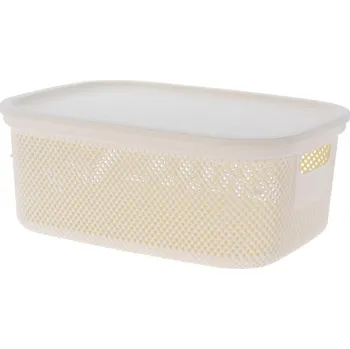 Úložný box Excellent Úložný koš s víkem 12 l béžová